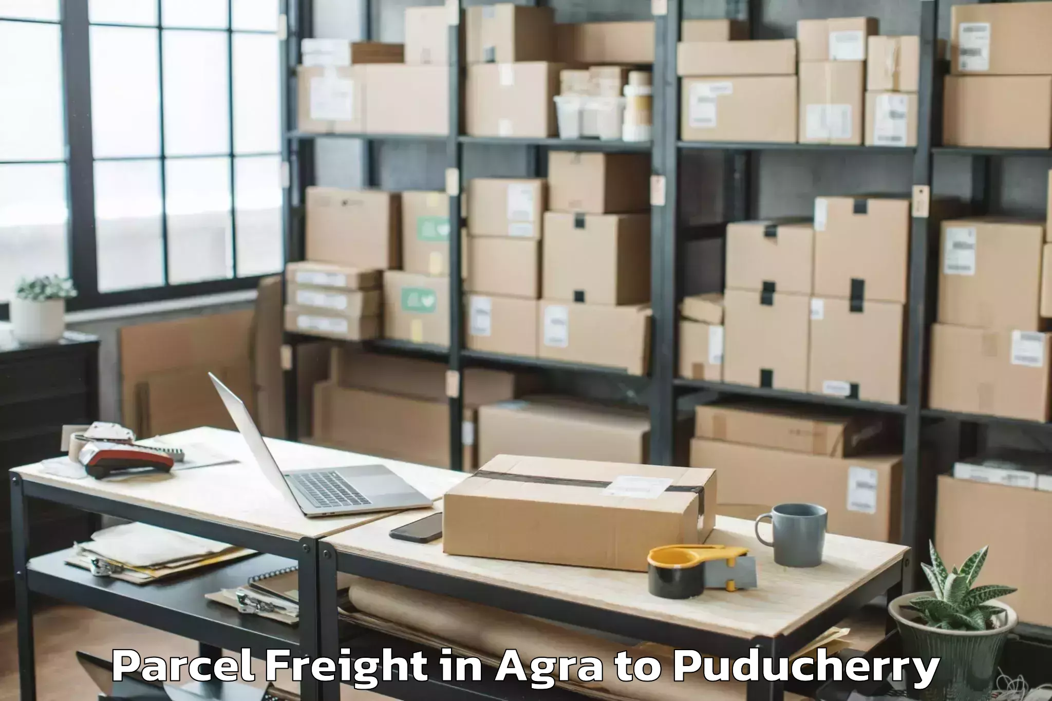 Hassle-Free Agra to Mahe Parcel Freight